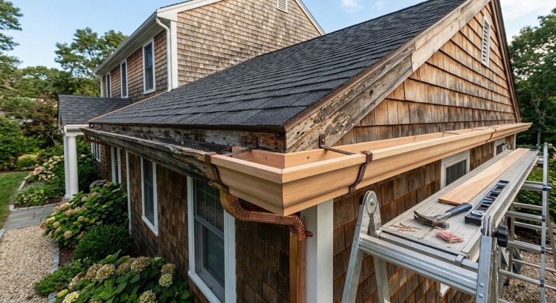 Wood Rain Gutter Installation in Mcdonough, GA